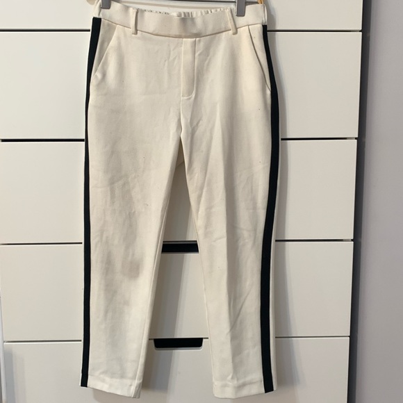 White trousers with black side stripe - Picture 1 of 2
